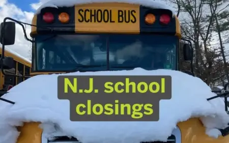New Jersey School Closures and Delays Tuesday Due to Snow and Ice Storm