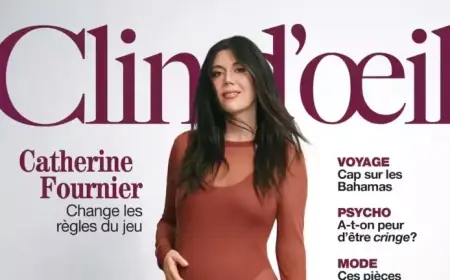 Catherine Fournier Shines on February Cover of Clin d’œil Magazine