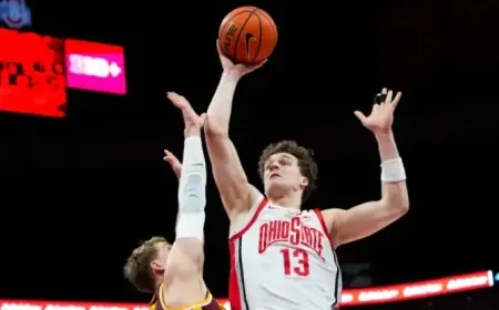 Ohio State Loses Center Christoph Tilly, Sixth Man Gabe Cupps vs. Penn State