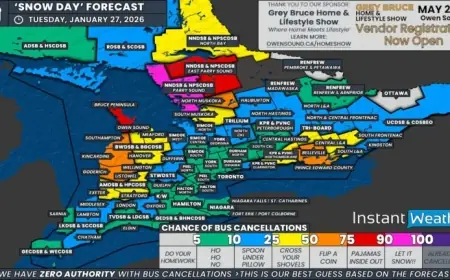 “School Buses at Risk as Snow Squalls Hit Southern Ontario Tuesday”