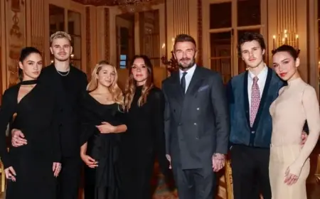 Victoria Beckham Honored with French Knighthood, Celebrates in Stylish Family Outing