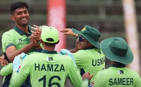 Pakistan Dominates New Zealand by 8 Wickets in U-19 World Cup Super Six
