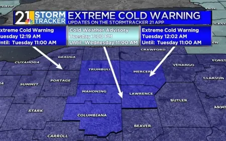 Extreme Cold Warning Reaches the Gulf Coast as a Nor’easter Threat Builds for Next Weekend Snow