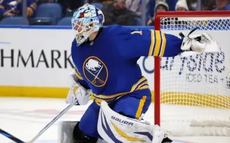 Ukko-Pekka Luukkonen Exits Sabres Game, Colten Ellis Steps In vs. Maple Leafs