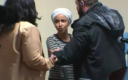 Ilhan Omar Confronted by Attacker, Sprayed with Unknown Substance at Town Hall