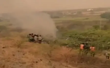 Ajit Pawar Plane Crash: First Image from Baramati Site Released