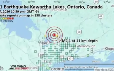 4.1 Magnitude Earthquake Hits Kawartha Lakes, North of Toronto