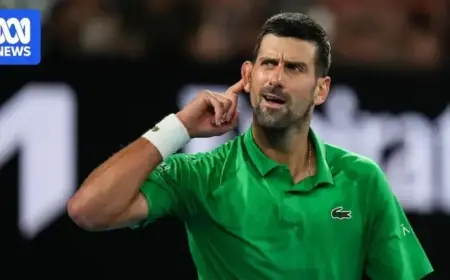 Novak Djokovic Faces Italian Fifth Seed in Live Tennis Match