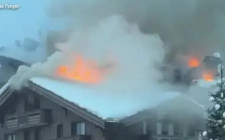 Inferno Engulfs Luxury Five-Star Hotel at Courchevel Ski Resort, France