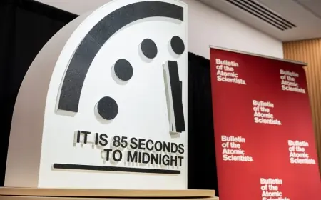 Doomsday Clock 2026 moves to 85 seconds to midnight as global risks stack up