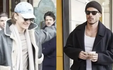 Connor Storrie and Francois Arnaud Spotted Separately in Paris Post-Saint Laurent Show