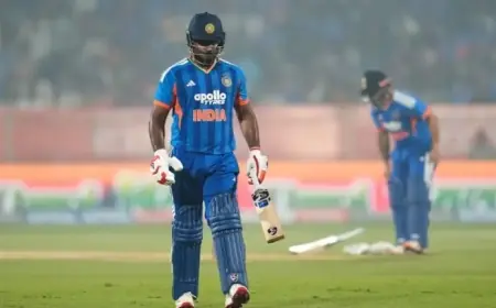 IND vs NZ: Sanju Samson’s Vizag T20I Ends in Missed Chance