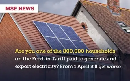 Feed-in Tariff Changes: 800,000 Households Face Decreased Benefits from April