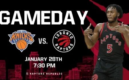 Knicks Face Raptors in Highly Anticipated January 28 Showdown
