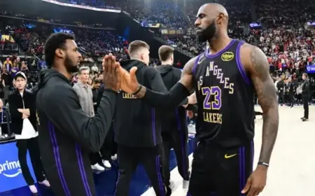 Cavaliers Welcome LeBron and Bronny James Back to Cleveland with Photos