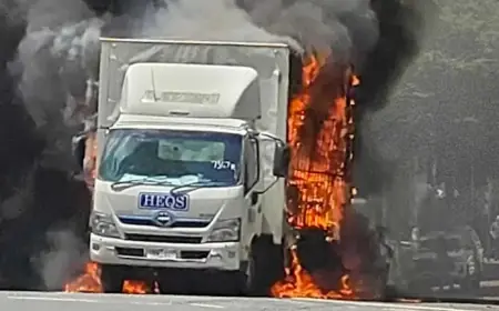 Truck Catches Fire Outside Brisbane CBD’s Central Station