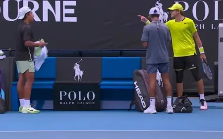 Aussie Player Confronts Rival After Junior Doubles Win
