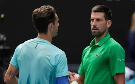 Novak Djokovic Advances to Australian Open Semis After Musetti’s Withdrawal