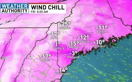 Maine’s Coast Faces Frigid End and Potential Sunday Snowstorm