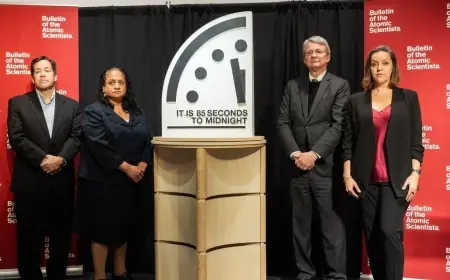 Doomsday Clock 2026 Moves to 85 Seconds to Midnight, as Atomic Scientists Warn the “Seconds” Era Is No Longer Symbolic