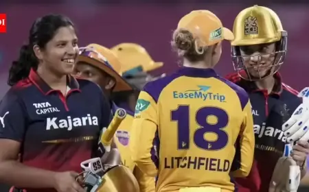 RCB Clinches Dominant Eight-Wicket Victory Over UP Warriorz in WPL Highlights