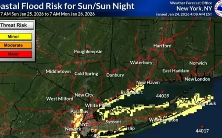 NWS Alerts Southern Westchester to Minor Coastal Flooding on Jan. 25