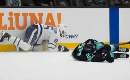 Kraken’s Catton Departs After Maple Leafs’ Ekman-Larsson’s Major Hit