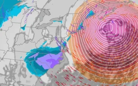 Major Nor’easter Hits Carolinas, Virginia, and Coastal New England With Heavy Snow and Wind