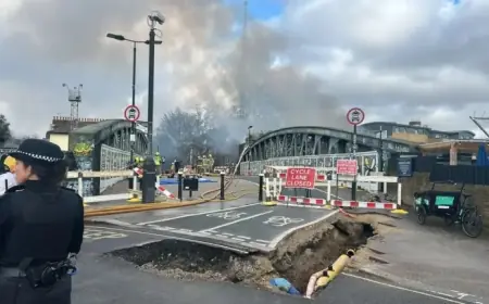 London Building Fire Disrupts Camden Railway Lines