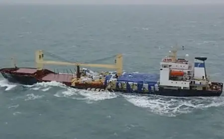 Russian Cargo Ship Anchors Above Trans-Atlantic Cables in Bristol Channel
