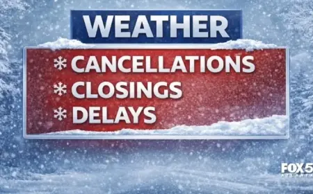 Atlanta Snowstorm Causes Cancellations, Delays, and Closures in North Georgia