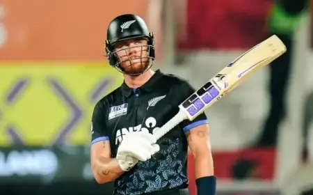 Finn Allen Scores Explosive 80 in 5th T20I Against India: Key Stats