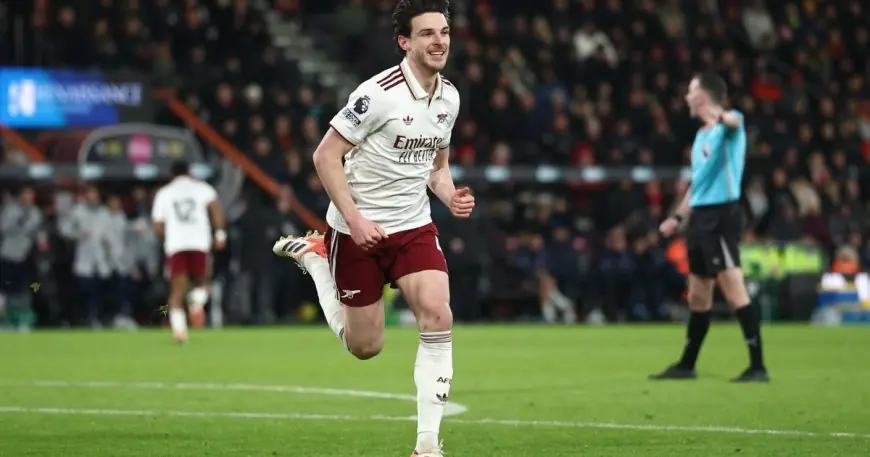 أرسنال يعود بقوة بثنائية رايس ويحسم اللقاء أمام بورنموث