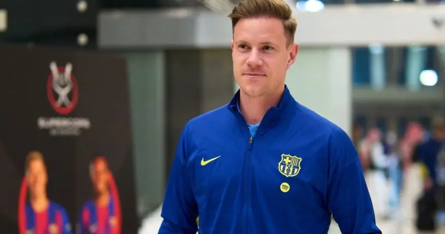 حارس برشلونة يصدم الجماهير بإصابته المفاجئة ومغادرته السعودية قبل السوبر