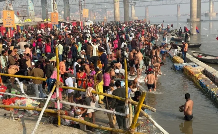 9 Lakh Devotees Participate in Holy Bath in Prayagraj on Ekadashi