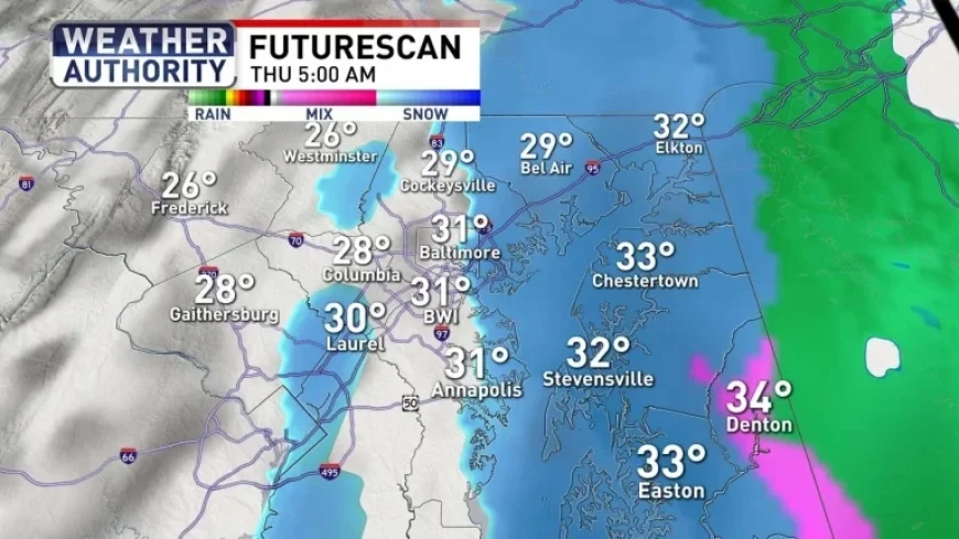 Cold Front Approaches, Bringing Chance of Rain and Snow Tonight