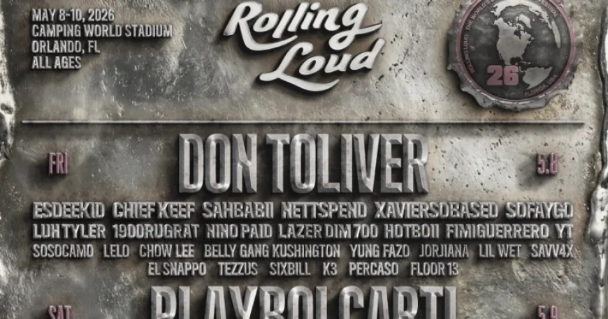 Playboi Carti, Don Toliver, NBA YoungBoy Lead Rolling Loud 2026 US Lineup