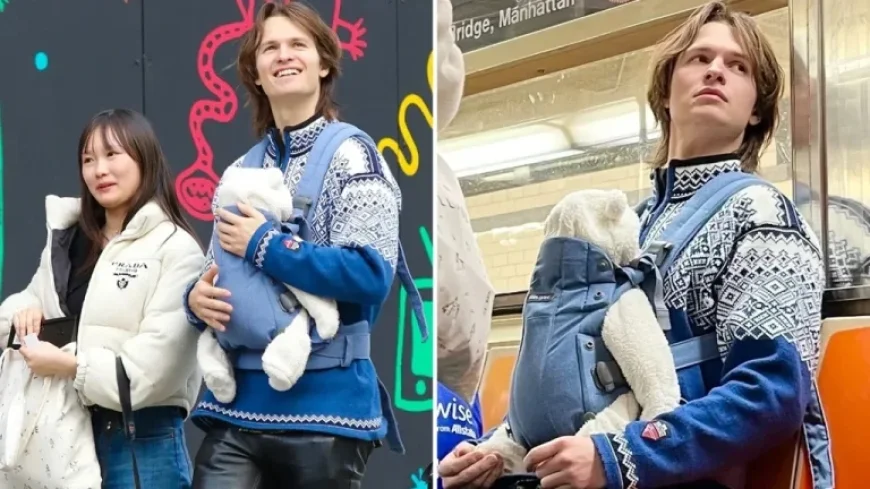 Ansel Elgort from ‘Baby Driver’ Spotted on Subway in First Baby Photos