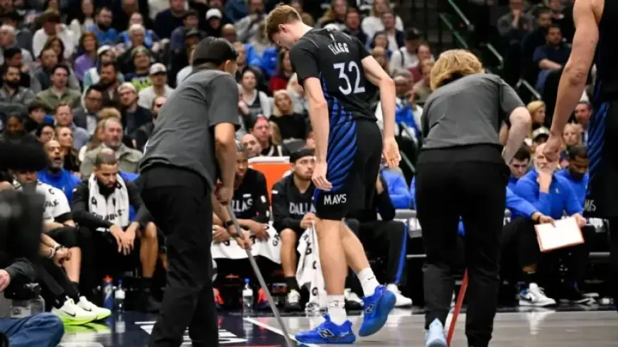 Mavs’ Flagg Exits Nuggets Game with Ankle Sprain