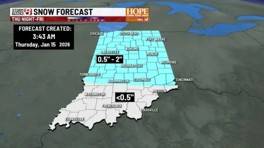Central Indiana Prepares for Heavy Snow and Extreme Cold on Jan. 15, 2026