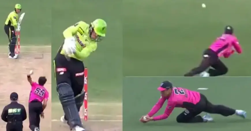 Moises Henriques’ Stunning Catch Removes Matthew Gilkes in BBL|15