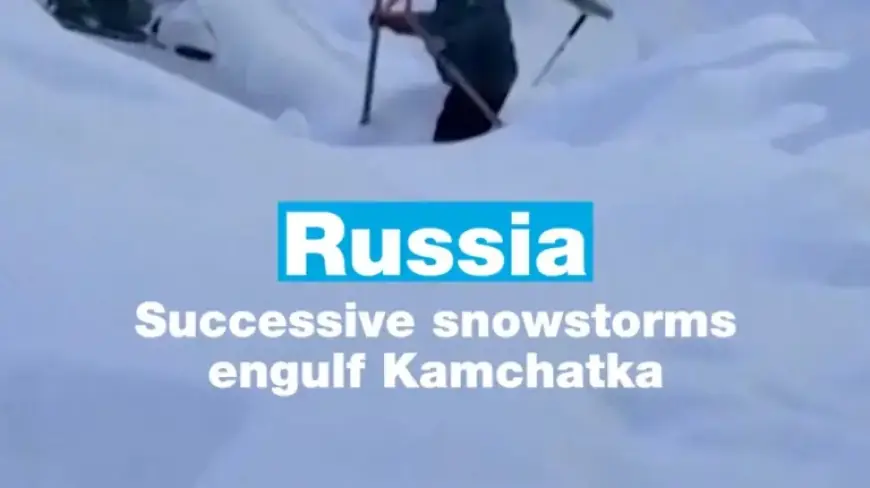 Relentless Snowstorms Batter Russia’s Far Eastern Kamchatka Region