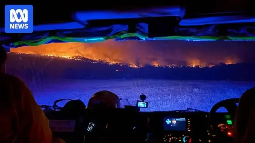 Firefighters Combat Intense Bushfire South of Adelaide
