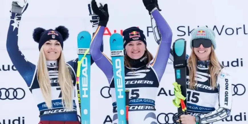 Emma Aicher Triumphs in Tarvisio Super G; Lindsey Vonn Returns to Podium