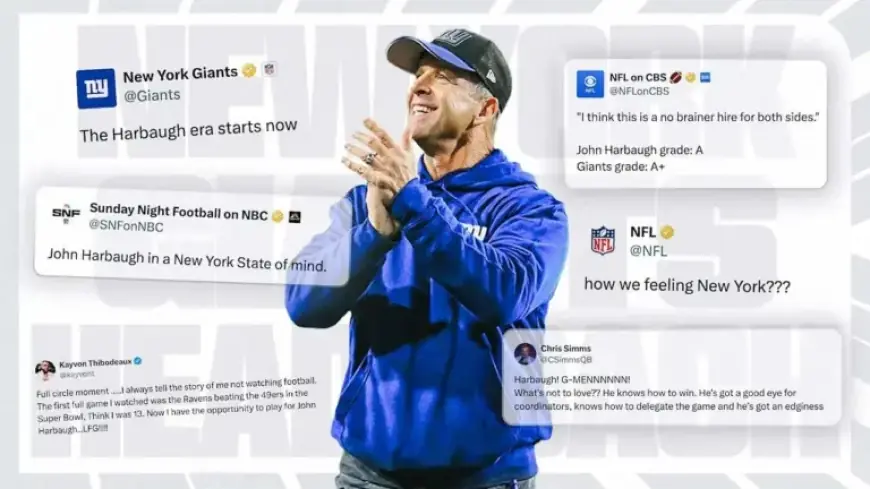John Harbaugh’s Hiring by Giants Sparks Social Media Buzz