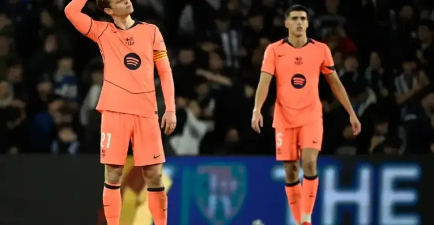Frenkie de Jong Criticizes Referee After Barcelona’s Loss to Real Sociedad