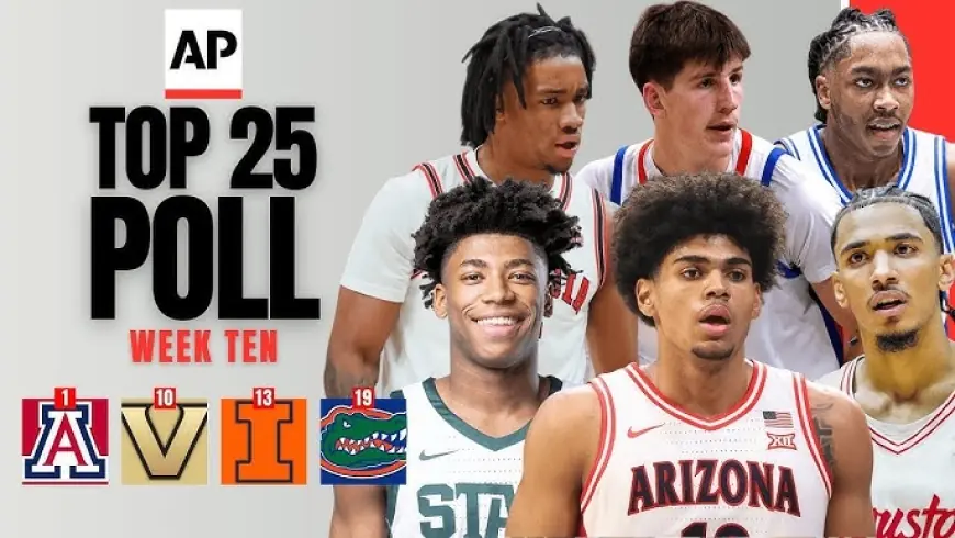 AP Top 25 Basketball: Arizona and UConn Sit No. 1 as Newcomers Crash the Men’s Poll and Iowa Jumps in the Women’s Top 10