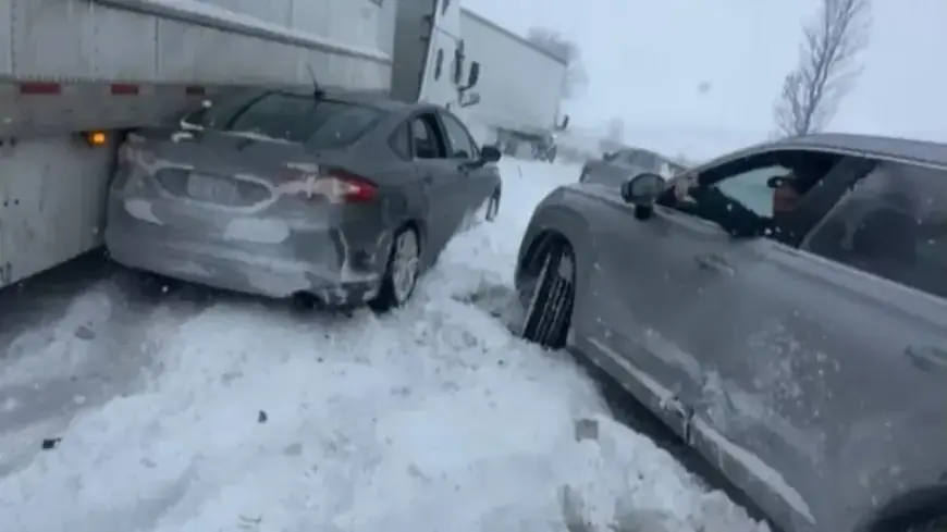 Massive 100-Vehicle Pileup Shuts Down I-196 in West Michigan
