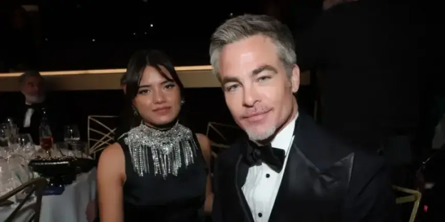 Chris Pine and Keana Sky Wenger Enjoy Rare Golden Globes Date Night