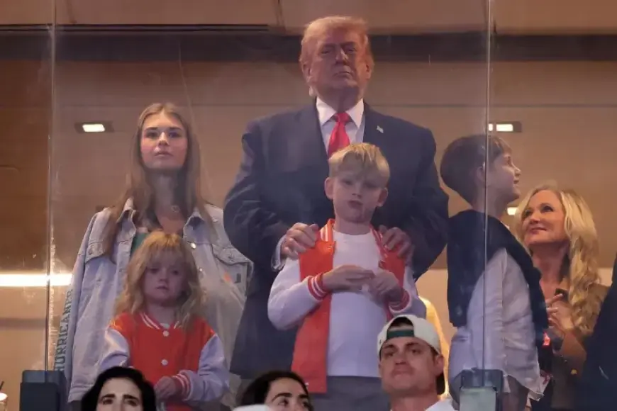 Trump Receives Rousing Welcome at Miami vs. Indiana Football Championship